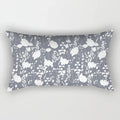 Axyaa Geometric Grey White Square Pillowcase for Home Decor and Living Room