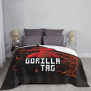 Axyaa Cute Gorilla Tag LAVA Monkey Throw Blanket - Soft and Cozy Blankets