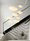 Axya White Pebbles LED Pendant Chandelier - Modern Bedroom & Living Room Decor