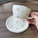 Axyaa Hand-painted Cherry Coffee Cup Set