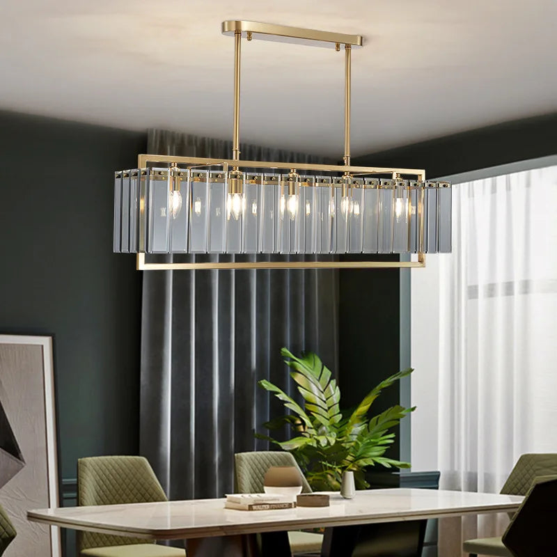 Axyaa Shimmer Glass Chandelier: Luxury LED Lighting Fixture for Stylish Home & Restaurant
