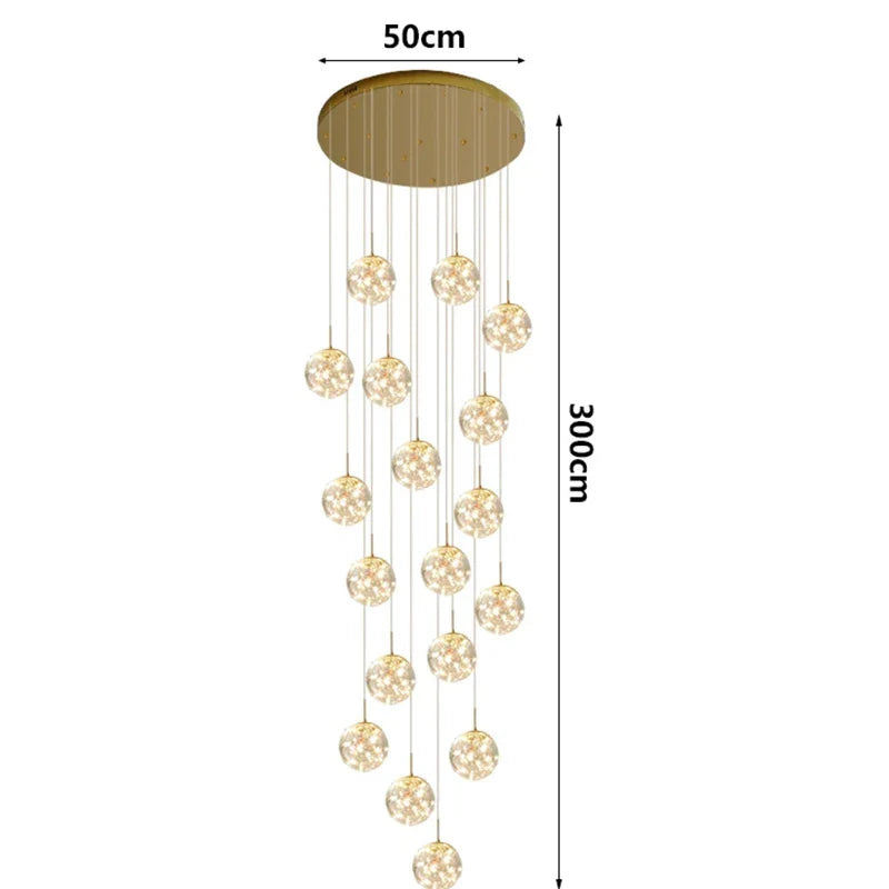 Axyaa Nordic Stair Chandelier Pendant Lights for Living, Bedroom, and Dining Room