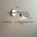 Axyaa Iron Rotate LED Wall Light, Nordic Modern Glass Bedside Lamp