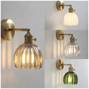 Axyaa Retro Flowers Glass Wall Lamp for Bedroom Study & Bedside, Nordic Modern Style