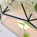Axyaa White Cherry Blossoms Chandelier: Industrial Style Lighting for Music Restaurant