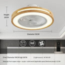 Axyaa Wooden Silent Ceiling Fan Light LED Fixture for Home Office Décor