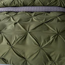 Axyaa Twist Pinch Pleat Bedding Set - King/Queen Ultra Soft Microfiber Quilt Cover