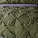 Axyaa Twist Pinch Pleated Quilt Cover Set King Queen