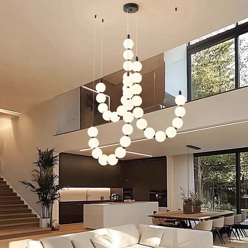 Axyaa Nordic Style Ceiling Lamps for Living Room, Staircase, Hanging, and Ceiling-mounted Spaces