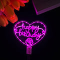 Axyaa LED Cake Topper Night Light, Happy Birthday & Valentine's Day Cake Decoration