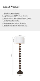 Axyaa White Solid Wood Floor Lamp for Living Room Bedroom Study