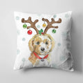 Axyaa Christmas Cute Dog Pillow Cushion Cover