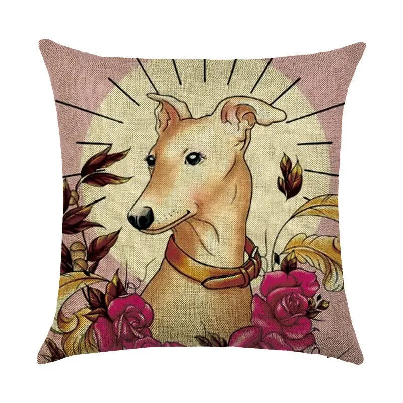 Axyaa Cartoon Design Linen Pillowcase for Home Décor