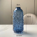 Axyaa Clear Glass Flower Vase Home Decor Hydroponic Accessories Uneven Texture Glass Vase