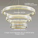 Axyaa Modern LED Crystal Round Chandelier for Dinning Living Room