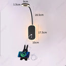 Axyaa LED Adjustable Angle Wall Lamp USB Charging Dimmable Reading Light