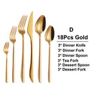 Axyaa 21 Piece Gold Cutlery Set - Stainless Steel 304 Elegant Tableware