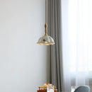 Axyaa Butterfly Ceramic LED Pendant Lamp with Wooden Handle Copper Socket