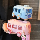 Axyaa Bus-Shaped Children's Sippy Cup with Strap: Cute, Portable, Anti-Fall Drinking Bottle