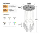 Axyaa Crystal LED Pendant Chandelier for Modern Stairs – Luxe Ceiling Lighting
