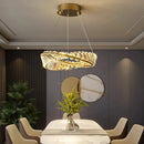 Axyaa Crystal Chandelier: Modern Living Room Dining Room Pendant Lights