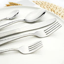 Axyaa 5Pcs Silver Stainless Steel Cutlery Set Dinnerware Tableware Silverware Set