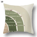 Axyaa Green Leaf Geometric Print Decorative Pillowcase for Home & Office