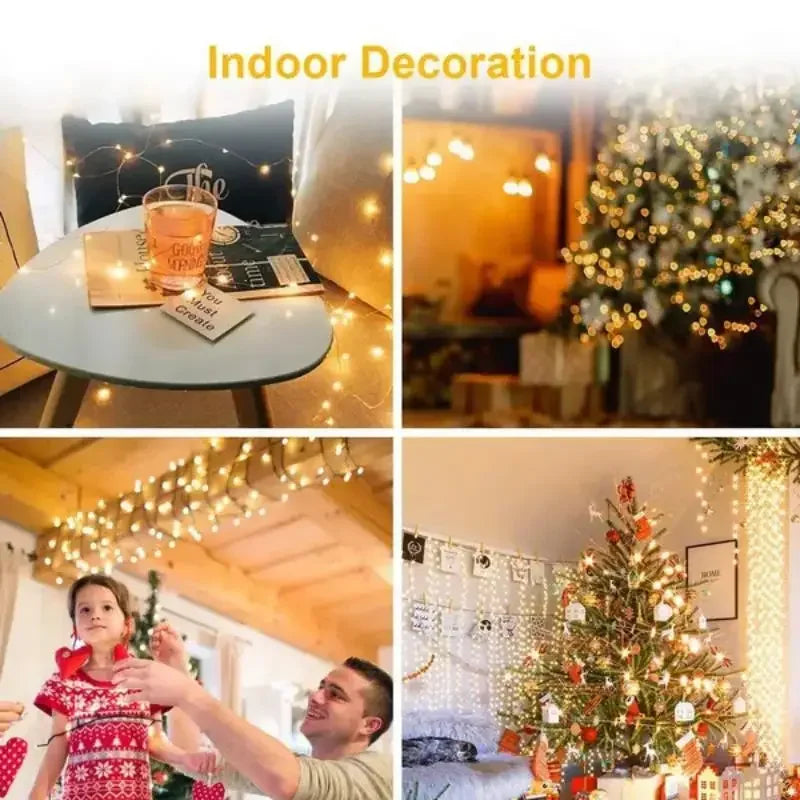 Axyaa Solar LED Fairy Light String for Outdoor Festoon Garden Decoration
