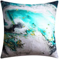 Axyaa Blue Floral Print Cushion Cover 45x45cm - Modern Sofa Car Decorative Pillow Cover