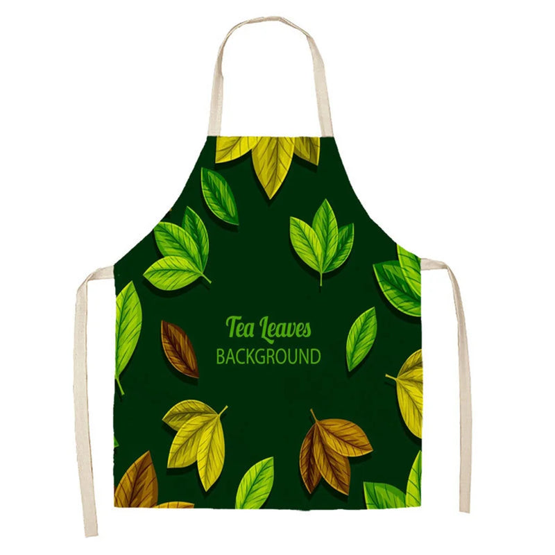 Axyaa Green Plant Style Apron for Adults and Kids