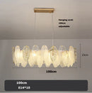 Axyaa Art Deco Glass LED Pendant Light - Dimmable Designer Suspension Luminaire