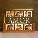 Axyaa Custom 3D Acrylic Lamp with Photo Text Night Light Gift