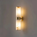 Axyaa Copper Marble Wall Lamp: Modern Stone Light for Living Room, Bedroom, Foyer