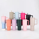 Axyaa Stainless Steel Vacuum Tumbler Mug Handle Straw Lid Cold Hot Drink Travel Car