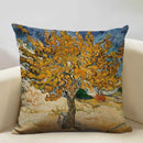 Axyaa Sunflower Oil Printed Cushion Cover - Van Gogh Inspired Decor Pillow Case