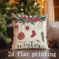 Axyaa Christmas Snowflake Holiday Pillows Pattern Cover for Sofa Bedroom Car