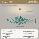 Axyaa Nordic Ginkgo Leaf Crystal Chandelier for Modern Artistic Spaces