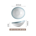 Axyaa Oblique Ceramic Bowl: Large Dessert Fruit Salad Bowl for Hotel and Restaurant Tableware