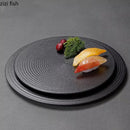 Axya Spiral Texture Melamine Steak Sushi Sashimi Plate Set for Restaurant Dining