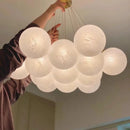 Axyaa Modern Opal White Sphere Pendant Light - Ideal for Home, Hotel, and Indoor Decor