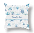 Axyaa Blue Ornament Pillowcase: Festive Home Decor Cushion Cover for Christmas & New Year