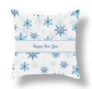 Axyaa Blue Ornament Pillowcase: Festive Home Decor Cushion Cover for Christmas & New Year