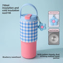 Axyaa 750ML Stainless Steel Vacuum Thermos Bottle - Insulated Portable Tumbler Womankind Gift