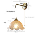 Axyaa Amber Glass LED Wall Sconce Adjustable Modern Bathroom Lamp