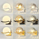 Axyaa LED Glass Sphere Wall Lamp for Bedroom Living Room Lighting