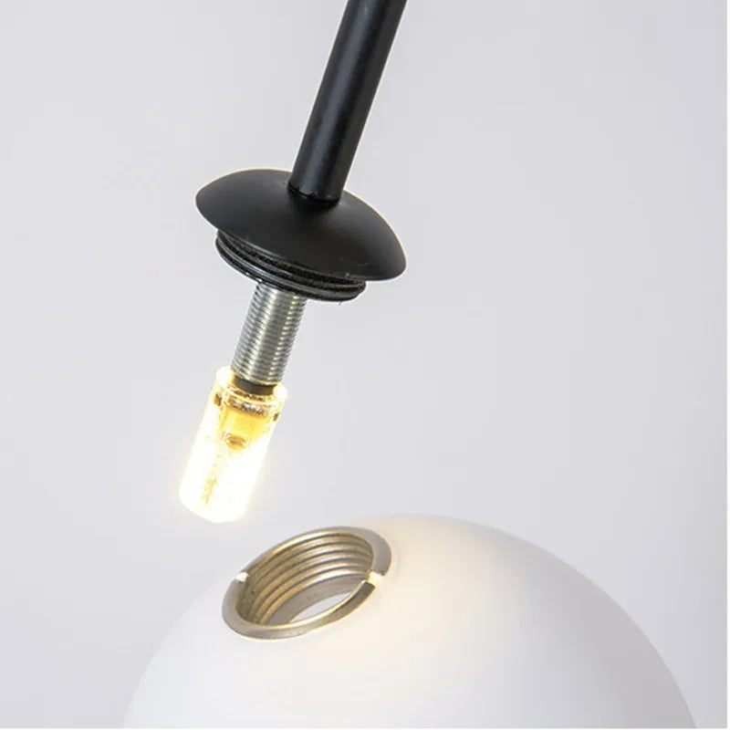 Axyaa Minimalist Geometric Iron Chandelier in Black and Gold