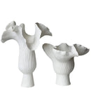 Axyaa White Ceramic Flower Buds Vase: Elegant Home Decor & Floral Arrangement Accessory