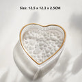 Axyaa Heart Glass Decorative Tray for Cosmetics and Jewelry Storage