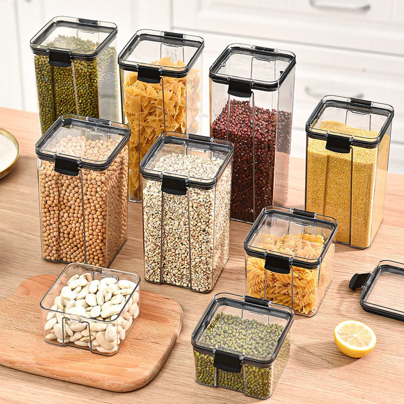 Axya Stackable Transparent Noodle Seal Jar Set