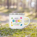 Enamel French Printed Coffee Cup with Handle - Best Thanks Gift for Atsem by Axyaa